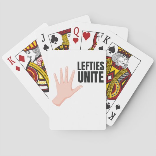 Lefties Unite left Handty Gift Pokerkaarten (Achterkant)