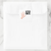 Lefties Unite left Handty Gift Vierkante Sticker (Tas)
