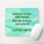 Lefties verenigen muismat (Met muis)