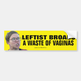 Leftist breekt een afval van de Bumpersticker van 