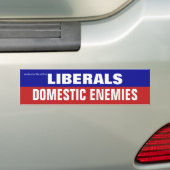 Leftisten zijn binnenlandse Bumpersticker van de e (Op auto)