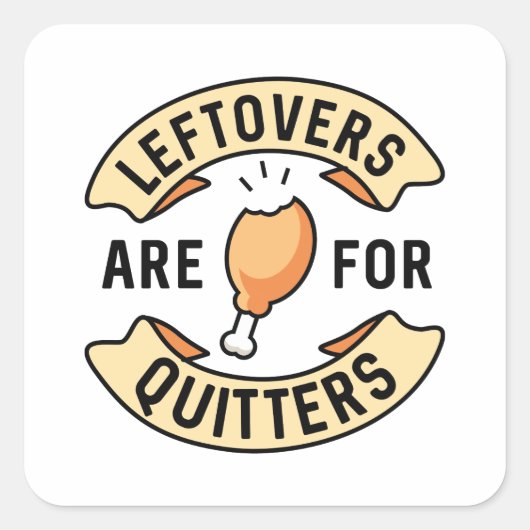 Leftovers zijn bedoeld voor geschikters vierkante sticker (Voorkant)