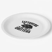 Leftovers zijn voor Quitters Funny Thanksgiving Tu Papieren Bordje (Gekanteld)