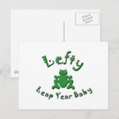 Lefty Leap Year Baby Briefkaart (Voorkant / Achterkant)