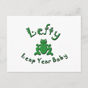 Lefty Leap Year Baby Briefkaart