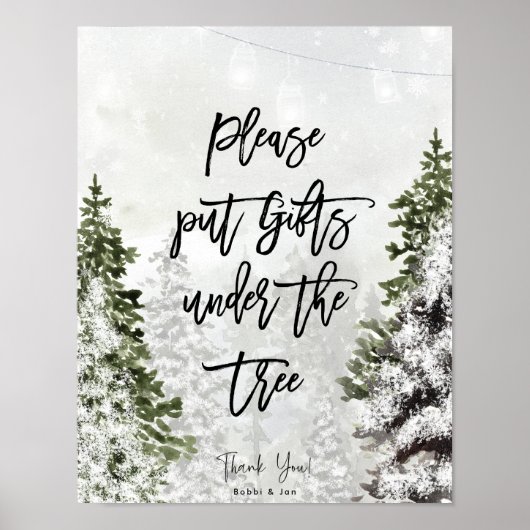 Leg cadeaus onder het kerstboom poster (Voorkant)