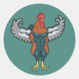 Leg Day are for Chickens Ronde Sticker