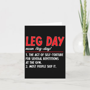 Leg Day Definition Fitness Training Workout Gym Kaart