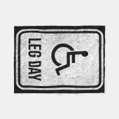 Leg Day Funny Handicap Workout Outfit Distressed G Fleece Deken (Voorkant (Horizontaal))