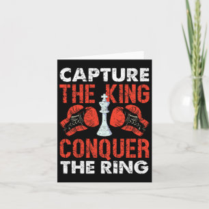 Leg de koning vast en verover het ring-schaakbokse kaart