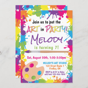 Leg de kunst in feestkleurige verf kaart