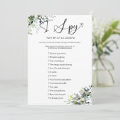 Leg de liefde ik spion bruiloft spel vast kaart (Staand voorkant)