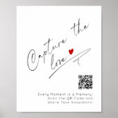 Leg de liefde minimalistische QR Code Wedding vast Poster (Voorkant)