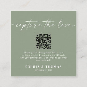 Leg de liefde QR code bruiloft foto delen vast Informatiekaartje