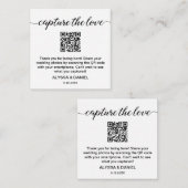 Leg de liefde QR code bruiloft foto delen vast Informatiekaartje (Voorkant / Achterkant)