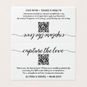 Leg de liefde QR code bruiloft foto delen vast Kaart (Buitenkant ongevouwen)