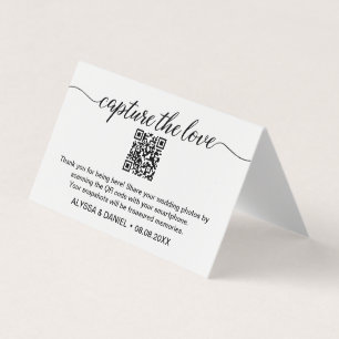 Leg de liefde QR code bruiloft foto delen vast Kaart