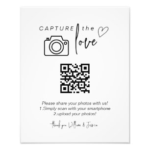 Leg de Liefde QR Code, Bruiloft Foto Tekens vast Afdruk