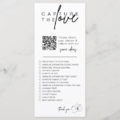Leg de liefde QR CODE Foto delen gast Kaart (Voorkant)