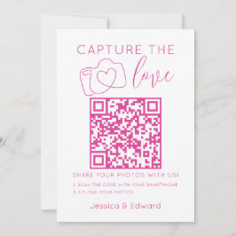 Leg de liefde QR code roze chique moderne bruiloft