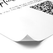 Leg de liefde QR Code Trouwbord Poster vast (Hoek)