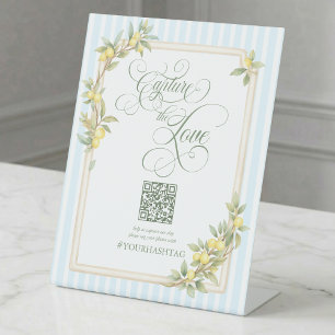 Leg de liefde vast Kust Lemon Trouw QR Code Reclamebord Met Voetstuk