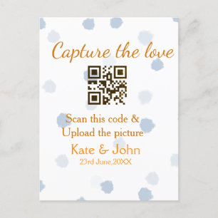 Leg de liefde vast voeg QR scan toe upload afbeeld Briefkaart