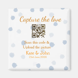 Leg de liefde vast voeg QR-scan toe upload afbeeld Magneet