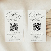 Leg de Love Wedding QR Code Enclosure Kaart vast