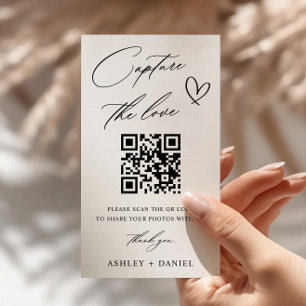 Leg de Love Wedding QR Code Enclosure Kaart vast