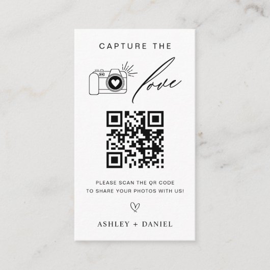 Leg de Love Wedding QR Code Enclosure Kaart vast (Voorkant)