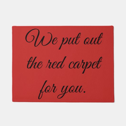 Leg de rode loper uit deurmat (Voorkant)