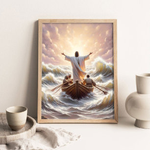Leg de Storm Stil, Christelijke Kunst, Vrede Blijf Poster