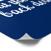 Leg de toiletstoel naar beneden | Aangepaste kleur Poster (Hoek)