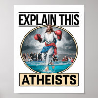 Leg deze atheïsten uit Jezus Bokshandschoenen Grap
