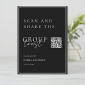 Leg elk moment vast - QR-code voor bruiloft - Foto (Staand voorkant)