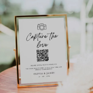 Leg het liefde QR-codeteken vast, minimalistisch Kaart