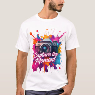 Leg het moment vast - Retro Camera Art T-shirt