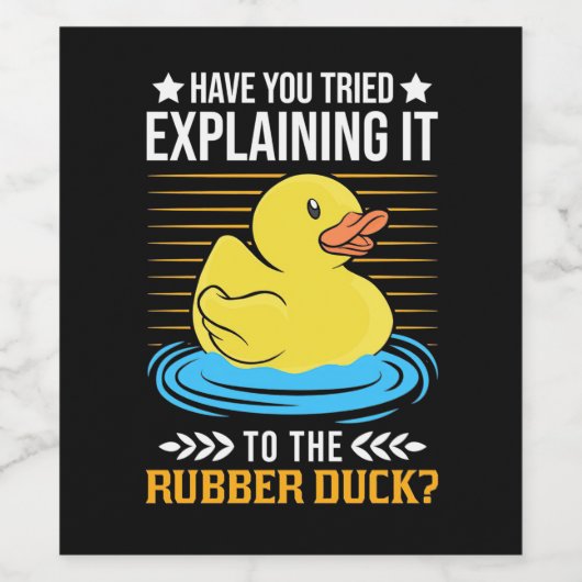 Leg het uit aan het rubberapparaat wijn etiket (Enkel label)