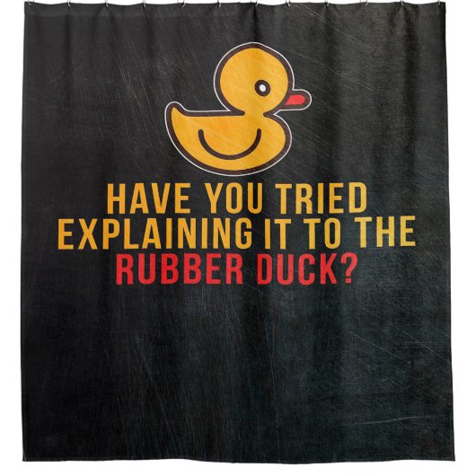 Leg het uit aan Rubber Duck - Cute Duck Blanket Douchegordijn (Voorkant)