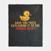 Leg het uit aan Rubber Duck - Cute Duck Blanket Fleece Deken (Voorkant)