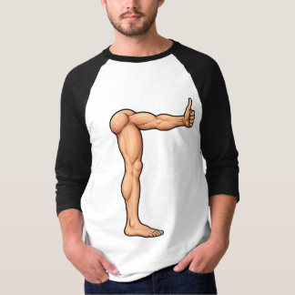 Leg-Shoulders T-Shirt Raglan pouce levé