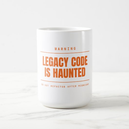 Legacy Code Is Haunted Funny Programmeur Ontwikkel Koffiemok (Center)