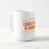 Legacy Code Is Haunted Funny Programmeur Ontwikkel Koffiemok (Voorkant links)