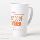 Legacy Code Is Haunted Funny Programmeur Ontwikkel Latte Mok (Rechterhoek)