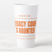 Legacy Code Is Haunted Funny Programmeur Ontwikkel Latte Mok (Voorkant)
