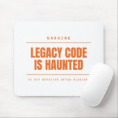 Legacy Code Is Haunted Funny Programmeur Ontwikkel Muismat (Met muis)