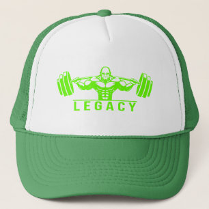 Legacy Minimalistisch Gym Design – Neon Green Fitn Trucker Pet