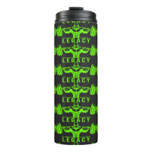 Legacy Minimalistisch Gym Design – Neon Groen Fitn Thermosbeker