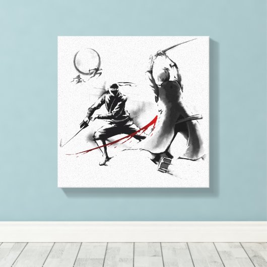 Legacy of the Shadow Warrior Canvas Print (Insitu (Houten vloer))